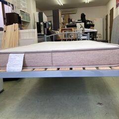 【リサイクルショップ ピカソ 小松原】✨🛏️【シンプルスチールフレーム シングルベッド】機能性快適すのこ＆マットレスセット グレー🛏️✨★3128★の画像