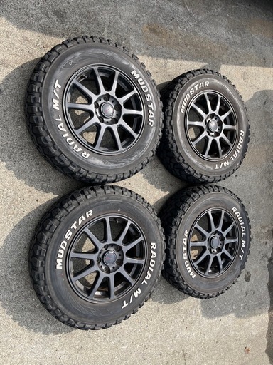 ♫　195/80R15マッドスター　5穴114.3アルミホイールセット　テリオスキッドなど