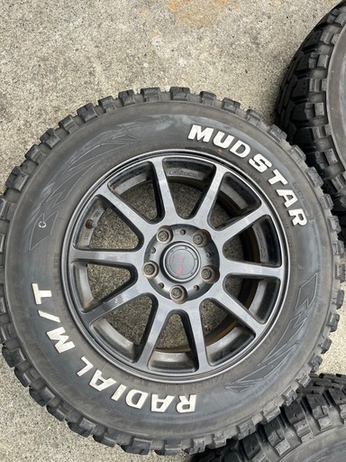 ♫　195/80R15マッドスター　5穴114.3アルミホイールセット　テリオスキッドなど
