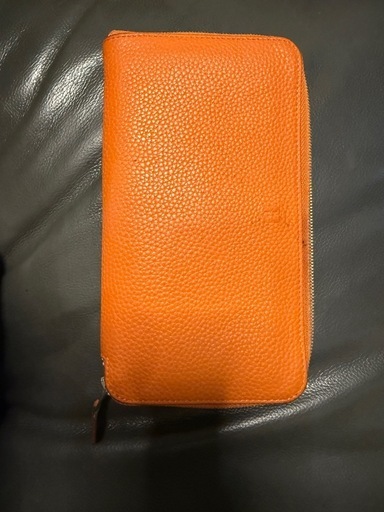 オレンジのレディース財布（Hデザイン）