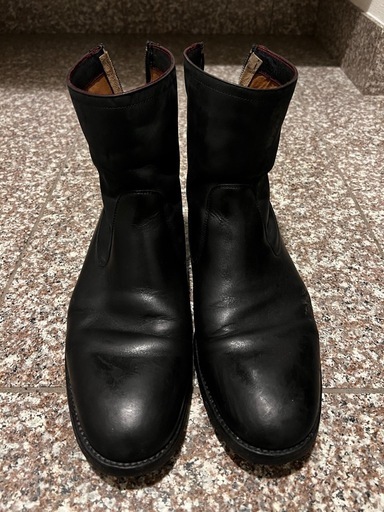 DIESEL ブラックレザー ウエスタンブーツ サイズ43