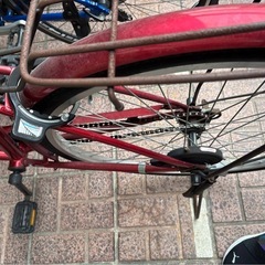 赤色自転車 カゴ・鍵あり すぐ乗れます 新大阪/三国の画像
