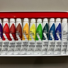 （ほぼ未使用レベル）ホルベイン　アクリリックガッシュ12色の画像