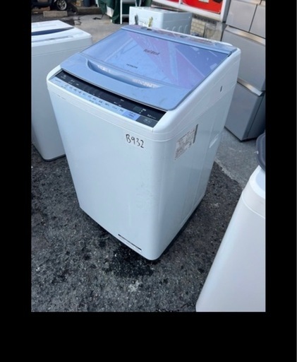 NO B932?福岡市内配送設置無料✨?全自動洗濯機 （洗濯8.0kg）「ビートウォッシュ」　BW-V80A-A ブルー