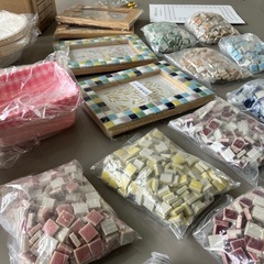 【売切れ】モザイクタイルフォトフレーム　12セット分（お子様向けイベントキット）の画像