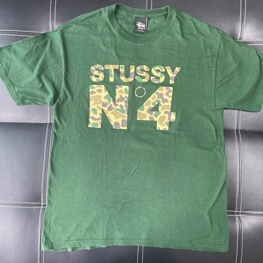 old stussy 　STUSSY ステューシー N°4 カモフラージュ 半袖Tシャツ 迷彩