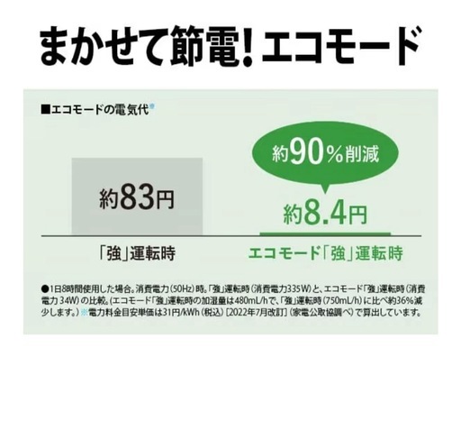 SHARP 加湿器 HV-H75-W 箱あり・美品