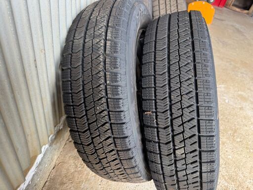 値下げ！　【極上品】ブリジストン-VRX2　スタッドレスタイヤ（アルミ付）4本セット　155/70R13　軽