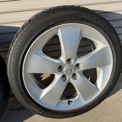 美品 プリウス S G ツーリング 純正 アルミ タイヤホイール 4本 215/45R17 17インチ トヨタ 30 カローラ ツーリング ZVW30 ホイールの画像