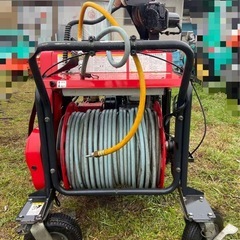 共立 ラジコンキャリー動噴 VRC457F 噴霧機 動噴 6.3馬力 自走式 ガソリン エンジン リモコン 2ch 吸水 余水 ホース 中古 配送可の画像