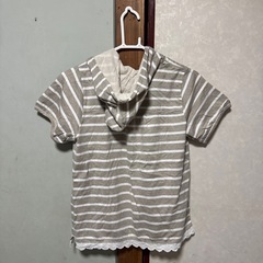 レディース半袖ジップパーカーの画像