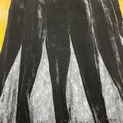 ペイトンプレイス　黒のベルベットドレス　M　の画像