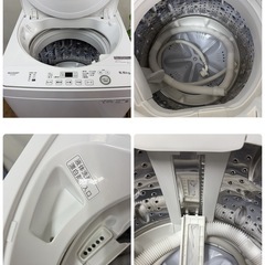 【🐤買取市場 1年保証 ジモティー限定特別価格】R084 ☀️ 2023年製の高年式！ SHARP / シャープ 洗濯機 （洗濯5.5㎏) ES-GE5G ⭐ 動作確認済 ⭐ クリーニング済の画像