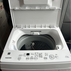 【美品】TOSHIBA 2022年製 4.5kg洗濯機 AW-45ME8の画像