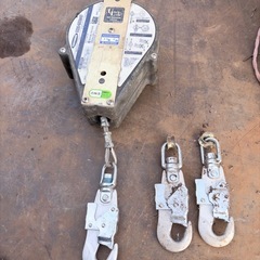 藤井電工 ウルトラロック TSUYORON ツヨロン ワイヤーロープ巻取式墜落防止器具 UL-10S 10m 2010製の画像