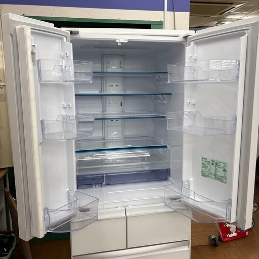 ☆ドリーム荒牧店☆ジモティー割引有☆【クリーニング済み】ミツビシ/6ドア冷蔵庫/MR-WX47G-W/470L/2022年製
