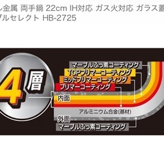 【受付終了】両手鍋 22cmの画像