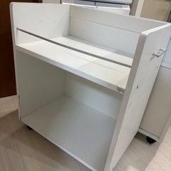 クローゼット 収納 ラック 2個セット 幅38 奥行58 キャスター付き ワゴン 整理 隙間 家具 押入れ 収納 リビング 大容量 ホワイトの画像