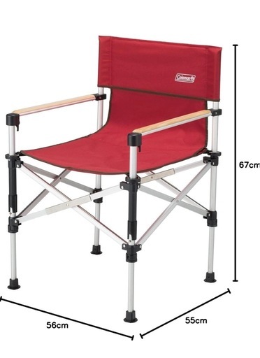 Coleman(コールマン) チェア ツーウェイキャプテンチェア レッド　折り畳み 収納ケース付