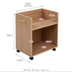 クローゼット 収納 ラック 2個セット 幅38 奥行58 キャスター付き ワゴン 整理 隙間 家具 押入れ 収納 リビング 大容量 ホワイトの画像