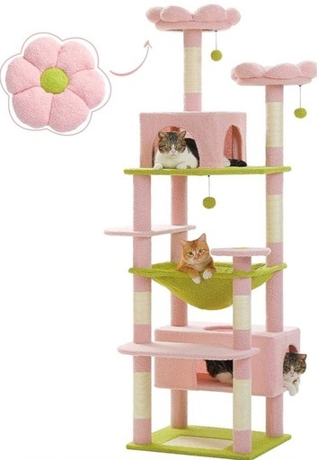 ✨引き取り限定✨ペテペラキャットタワーお花