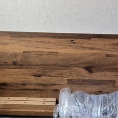 アーヴィング ヴィンテージ 木製 すのこ ダブルベッド脚付きベッドの画像