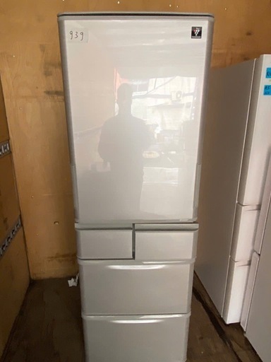NO B939?福岡市内配送設置無料✨?SJ-W412D-S 冷蔵庫 プラズマクラスター冷蔵庫 シルバー [412L /5ドア /左右