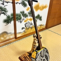 沖縄三線！上質黒木黒檀！与那城型！本張り【一枚張り】⑥の画像