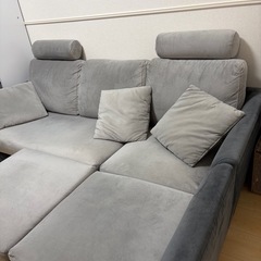 𝐋𝐎𝐖𝐘𝐀3人掛けカウチソファーオットマン付きの画像