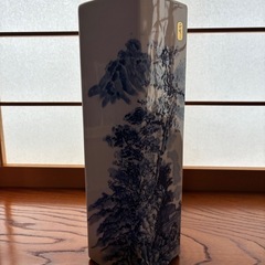 有田燒/西峰作 四角山水花瓶 の画像