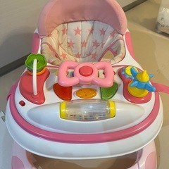 歩行器　ピンクの画像