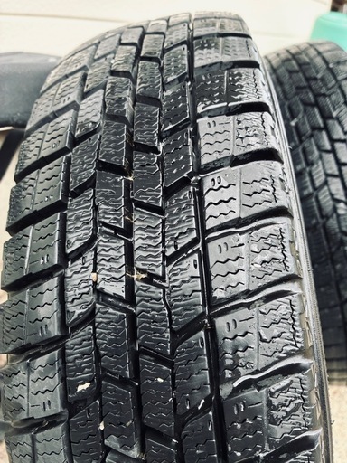 スタッドレスタイヤ+アルミ　155/65R14 バリ山