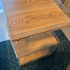 ART OF BLACK クリアアクリルレッグ サイドテーブルの画像