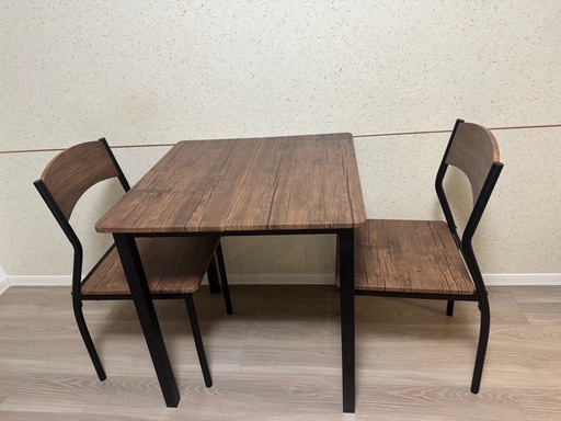 譲り先決定【美品】2人用ダイニングセット（テーブル＋チェア2脚）すぐ 