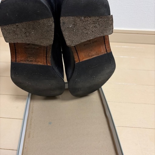 グレー　ビジネスシューズ 26.5cm パティーヌ 革靴