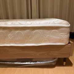 ✨単品可✨LOWYA　シングルベッドフレーム・マットレスセットの画像