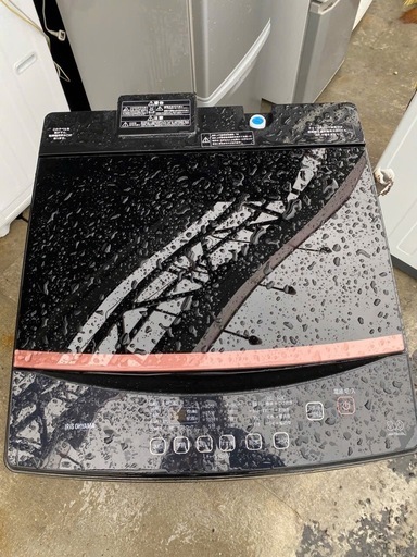 NO B944?福岡市内配送設置無料✨?全自動洗濯機 ブラック IAW-T803BL [洗濯8.0kg /乾燥機能無 /上開き