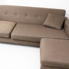 ソファー オットマン付き｜ブラウン｜幅170cm｜小金井市の画像
