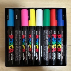 ポスカ 8色 丸芯・中字の画像