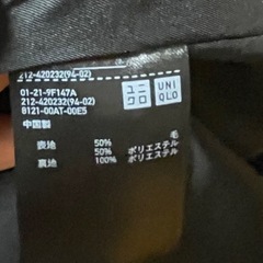 UNIQLO 黒コート レディースの画像