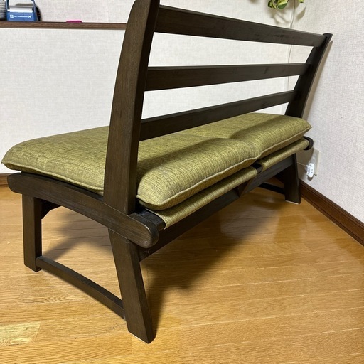 美品　和モダン　ダイニングチェア　長椅子　リビングソファー　