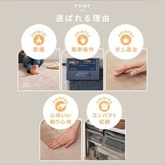 【美品】【ほぼ新品】ホットカーペット 3畳 195cm×235cmの画像