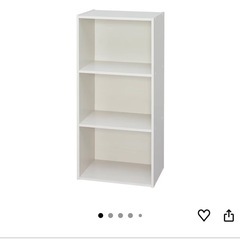 3段カラーボックス（ホワイト）の画像