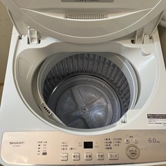 シャープ 全自動洗濯機 6kg ES-GE6H 23年製の画像