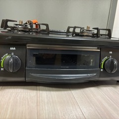 購入者決定！Rinnai ガスコンロ 2口 グリル付き 使用感あり 本日引取限定の画像