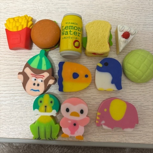 平成レトロ♡消しゴム 12点セット (苺🍓ワンコイン品大量) 九条の生活