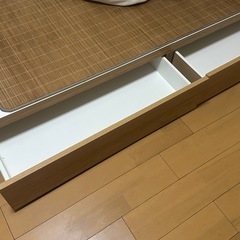 引き出し収納付きシングルベッド（長さ2m、幅1m）の画像