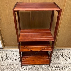 ★シェルフ　3段　ブラウンカラー の画像