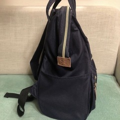 アネロ 口金 リュック（R）ネイビー A4 口金 撥水 多収納 PC収納 紺の画像