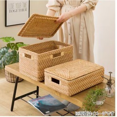 ラタンバスケット4つの画像